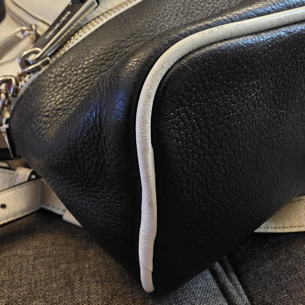 Michael Kors White and‎ Black Backpack